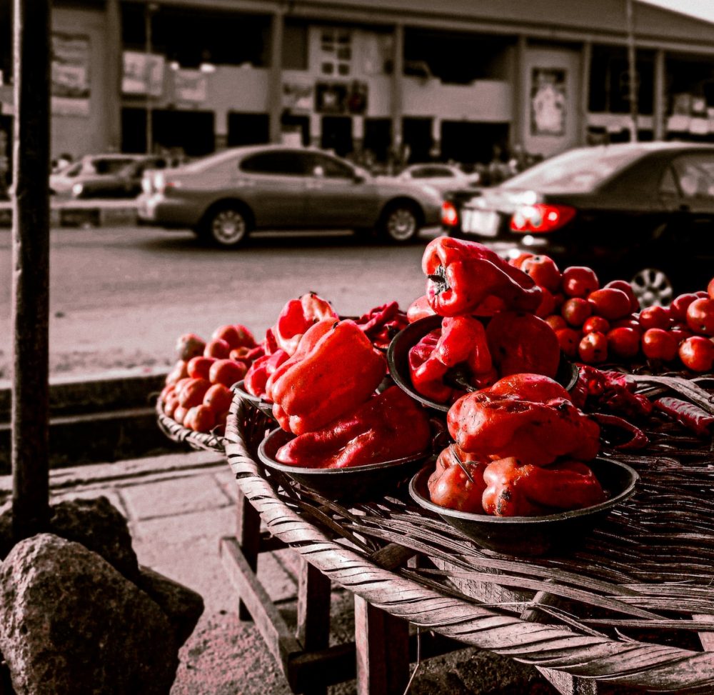 a basket of tomatoes